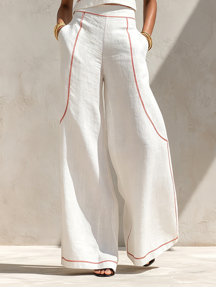 Sloane™ Contrast-Stitch Pants Set