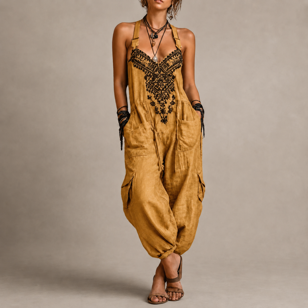 Astrid™ | Embroidered Boho Jumpsuit
