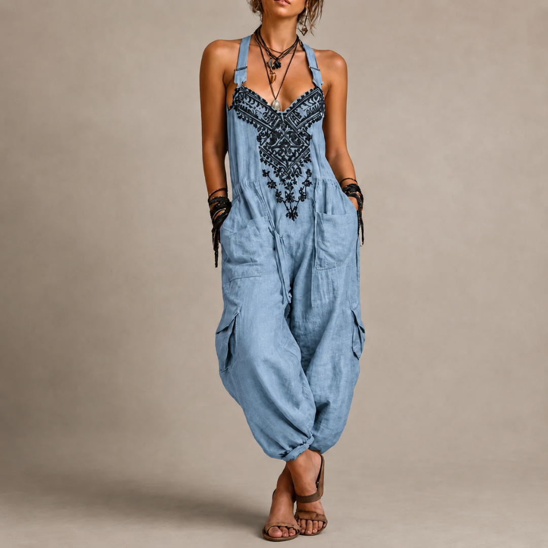 Astrid™ | Embroidered Boho Jumpsuit