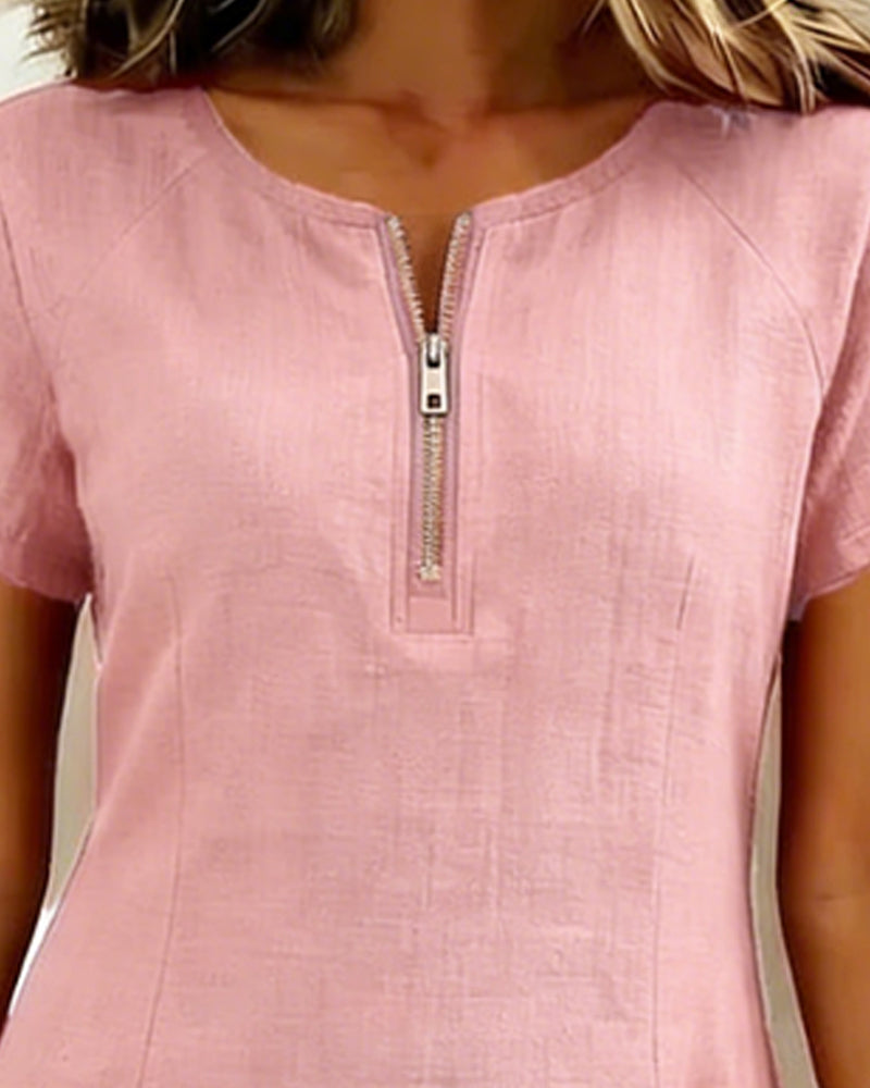Mira™ | Cotton Zip Pocket Dress