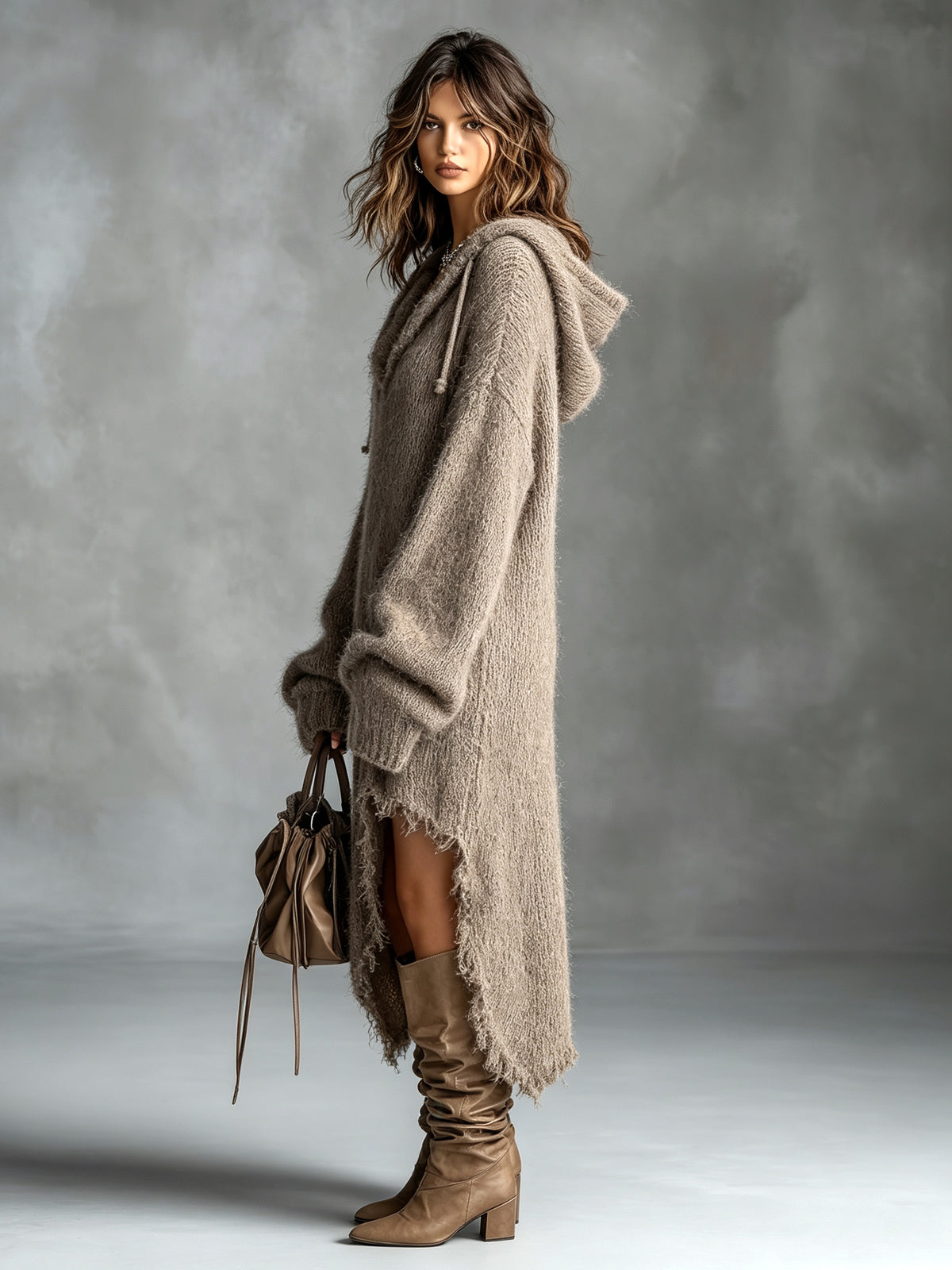 Elodie™ Fuzzy Knit Midi Dress