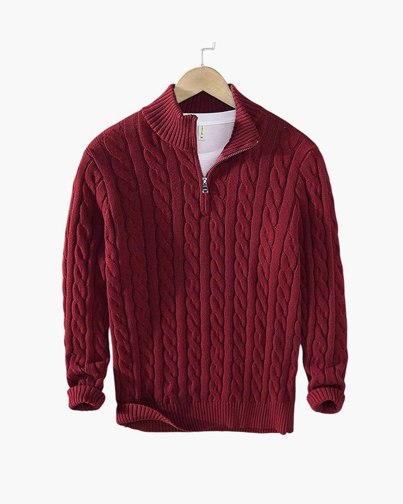 Nolan™ Cable Knit Half-Zip Sweater