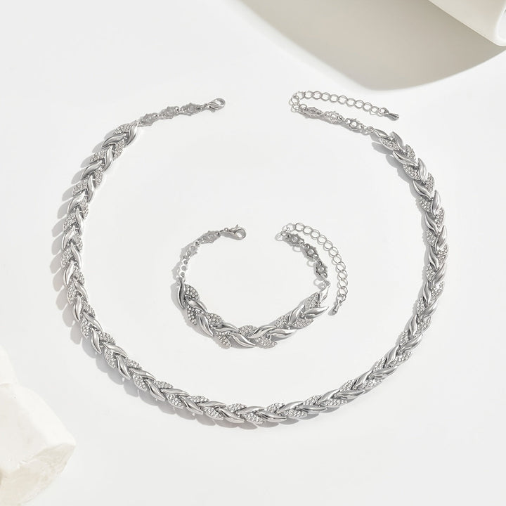 ELEGANT RHINESTONE FISH TAIL SET + FREE EARRINGS