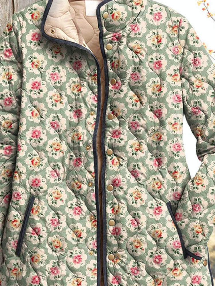 Eleanor | Vintage Rose Quilted Jacket