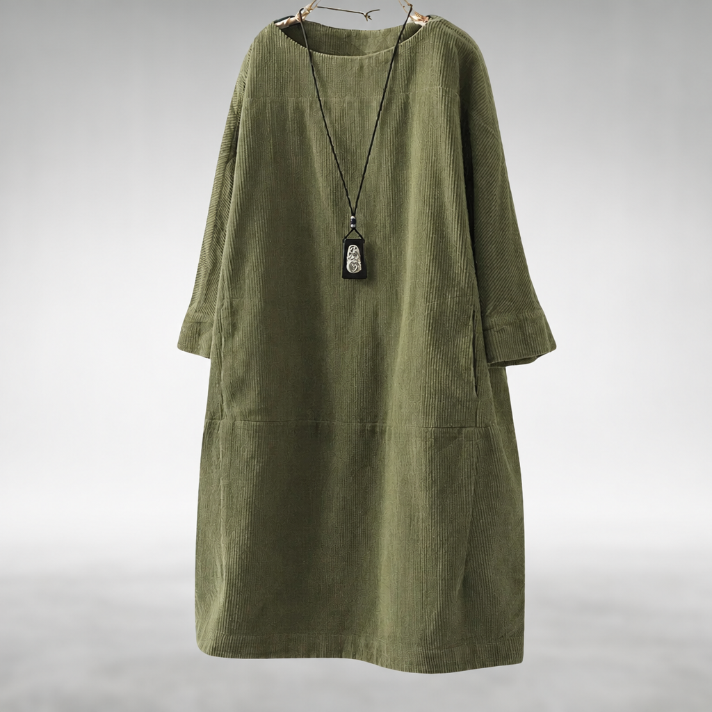 Amy™ Relaxed Corduroy Midi Dress