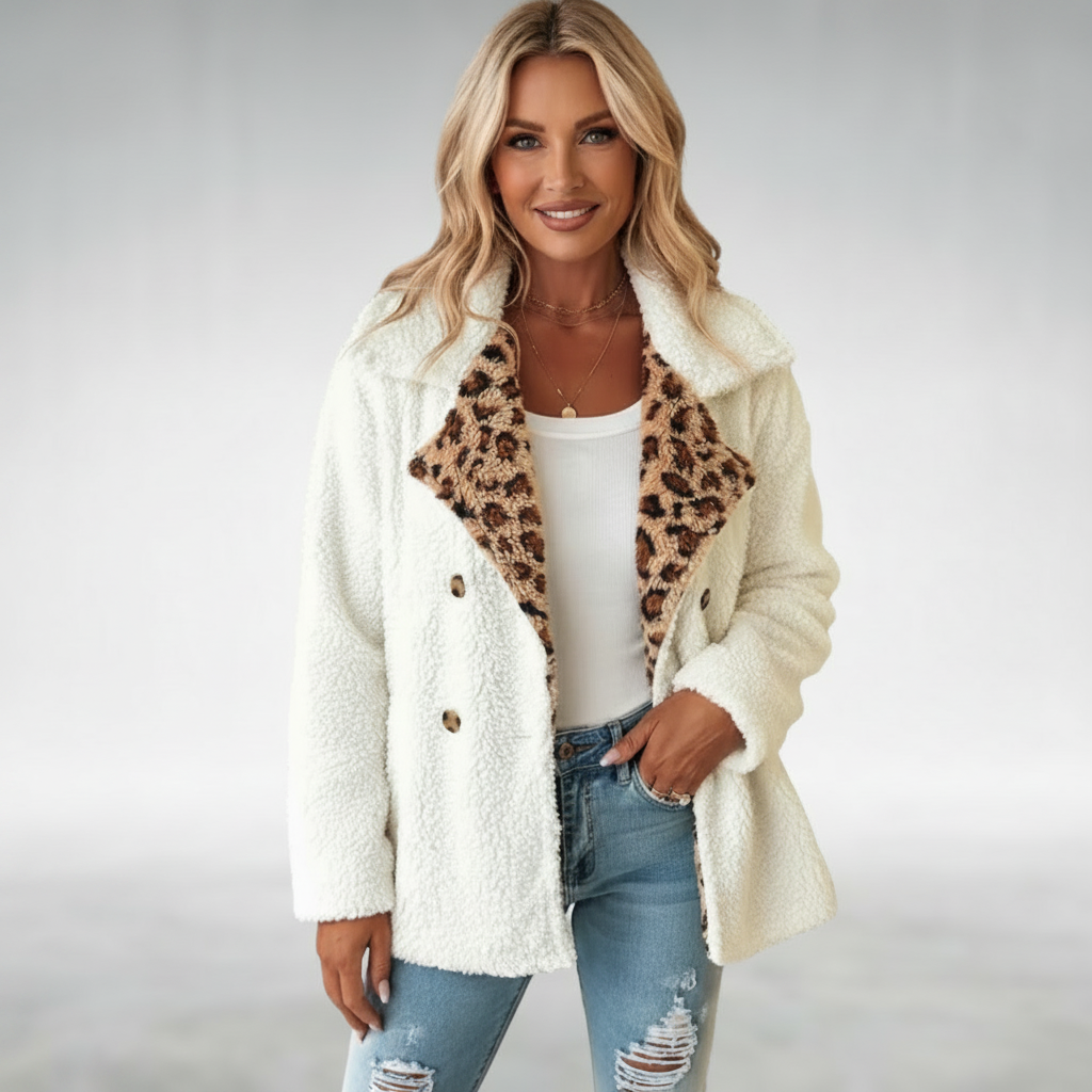Lori™ Cozy Leopard Teddy Coat