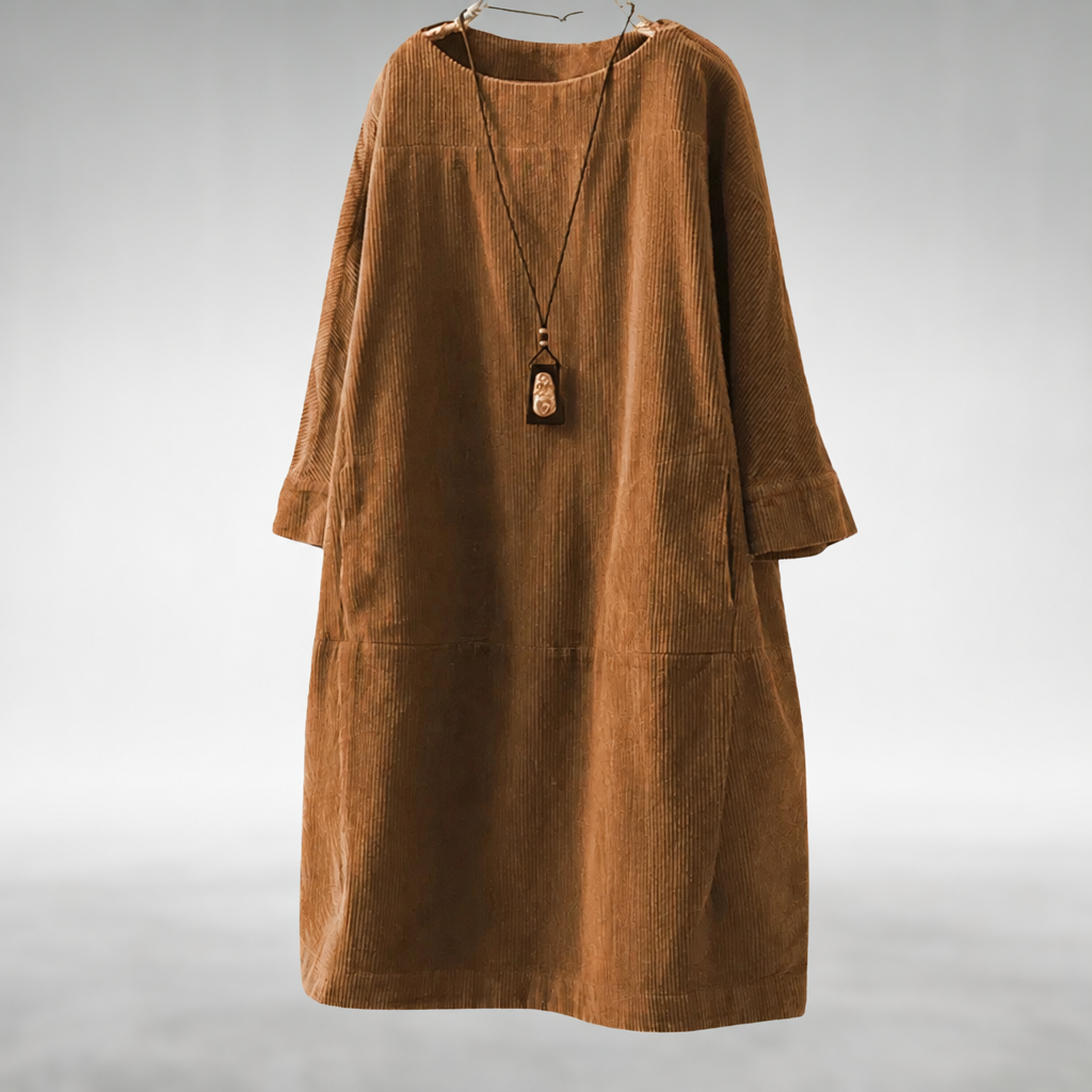 Amy™ Relaxed Corduroy Midi Dress