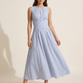 Wren™ Wrap-Waist Striped Midi Dress