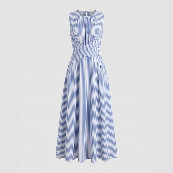 Wren™ Wrap-Waist Striped Midi Dress