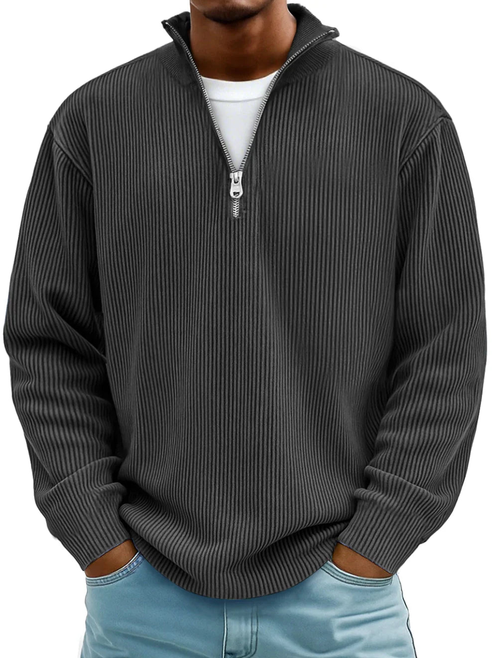Delacroix™ Ribbed Zip Sweater