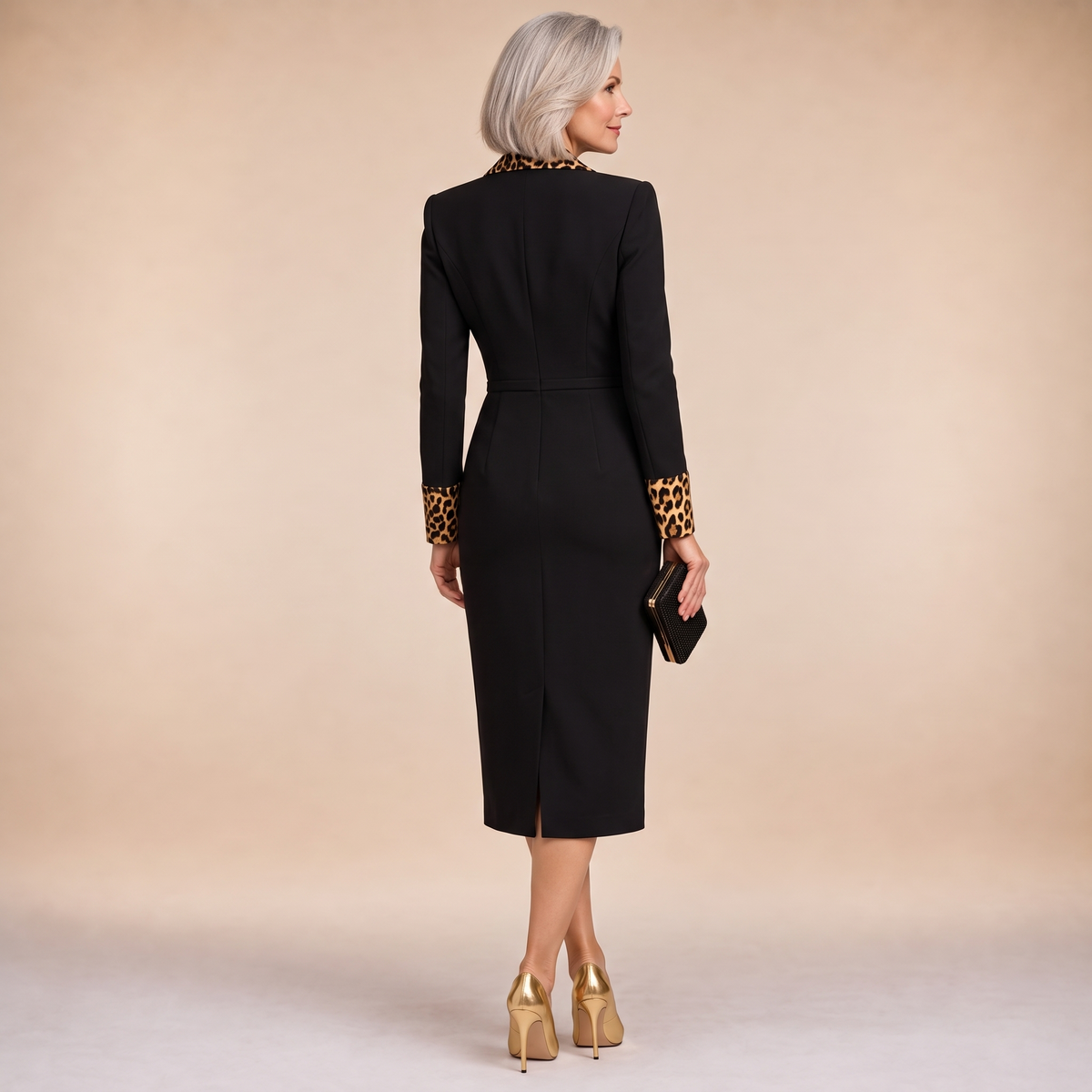 Vanessa™ Leopard Color-Block Blazer Dress