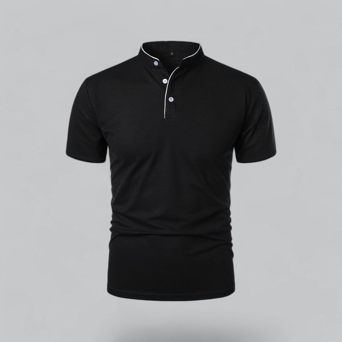 Arthur | Collarless Polo Shirt