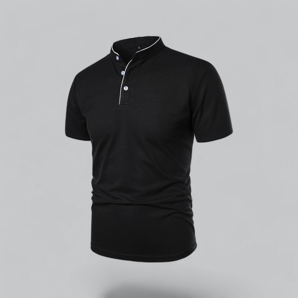 Arthur | Collarless Polo Shirt