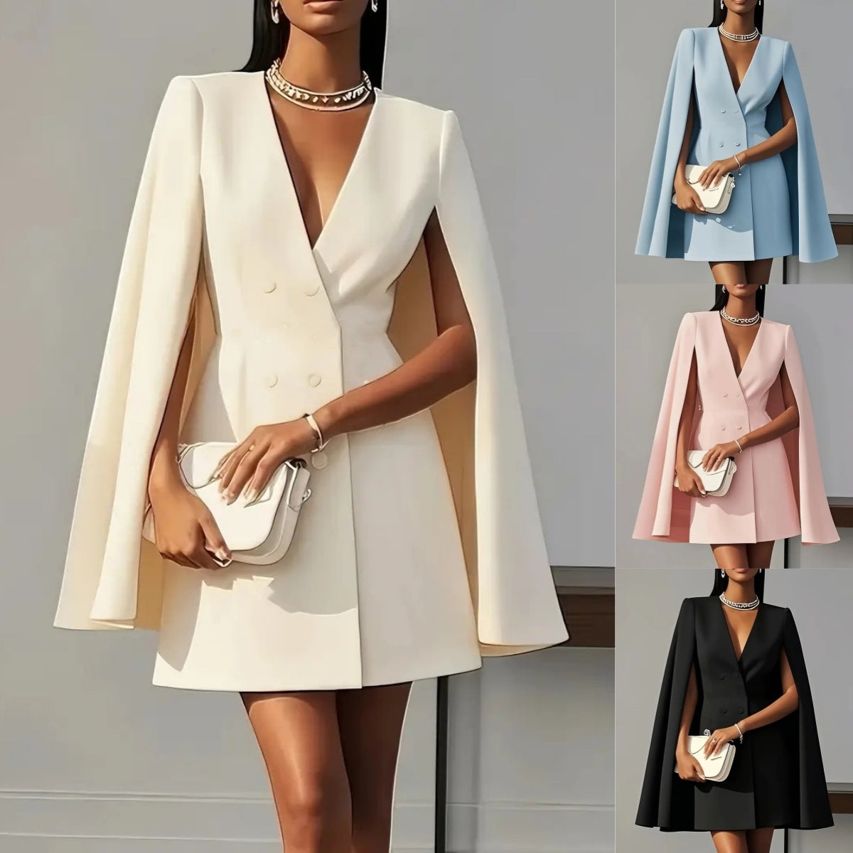 Margot™ Double-Breasted Shawl Collar Suit Dress