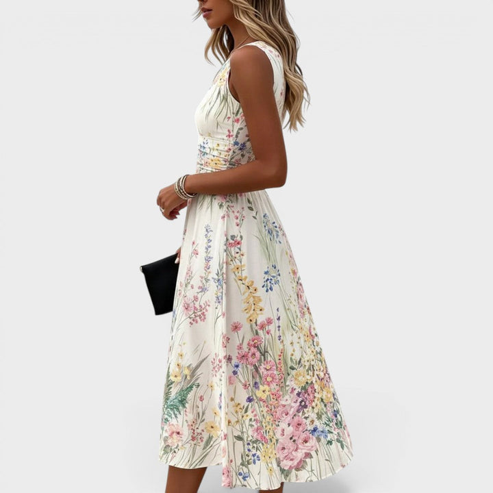 Paige™ Sleeveless Floral Midi Dress
