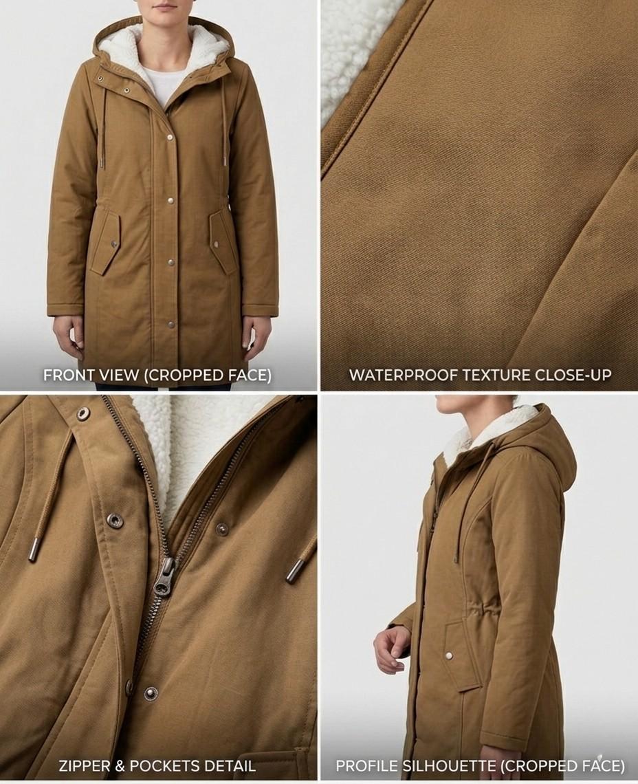 Marjorie™ Cozy Hooded Weatherproof Coat