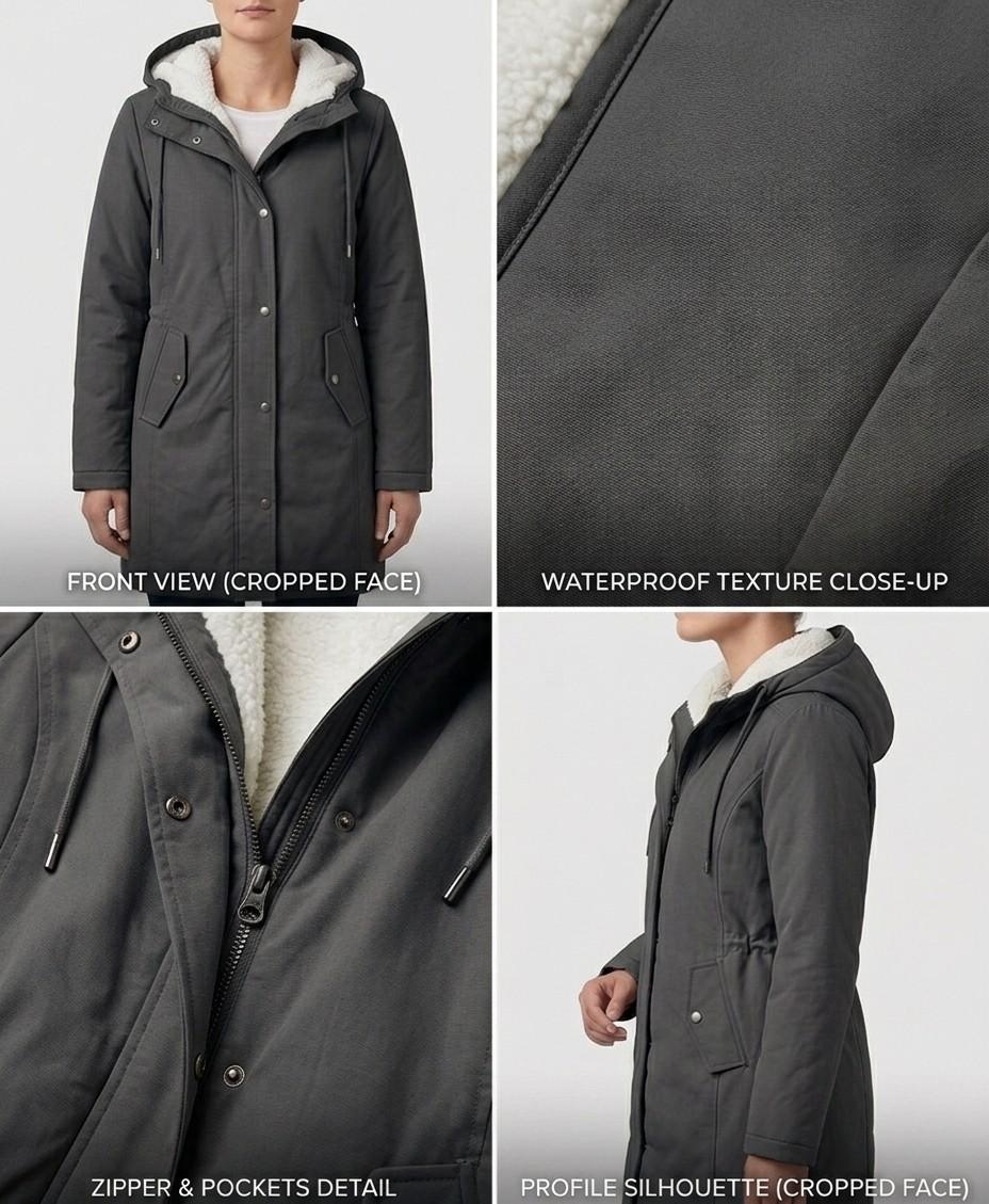 Marjorie™ Cozy Hooded Weatherproof Coat