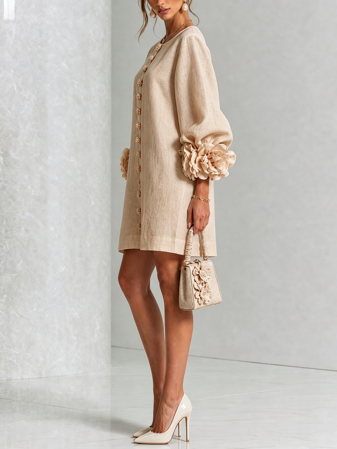 Isabelle™ Floral Button-Down Mini Dress