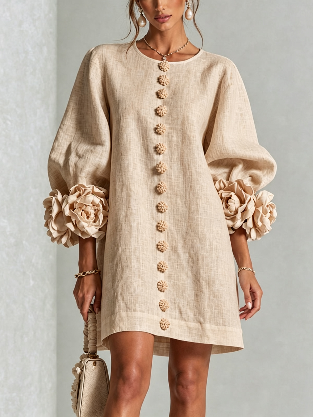 Isabelle™ Floral Button-Down Mini Dress
