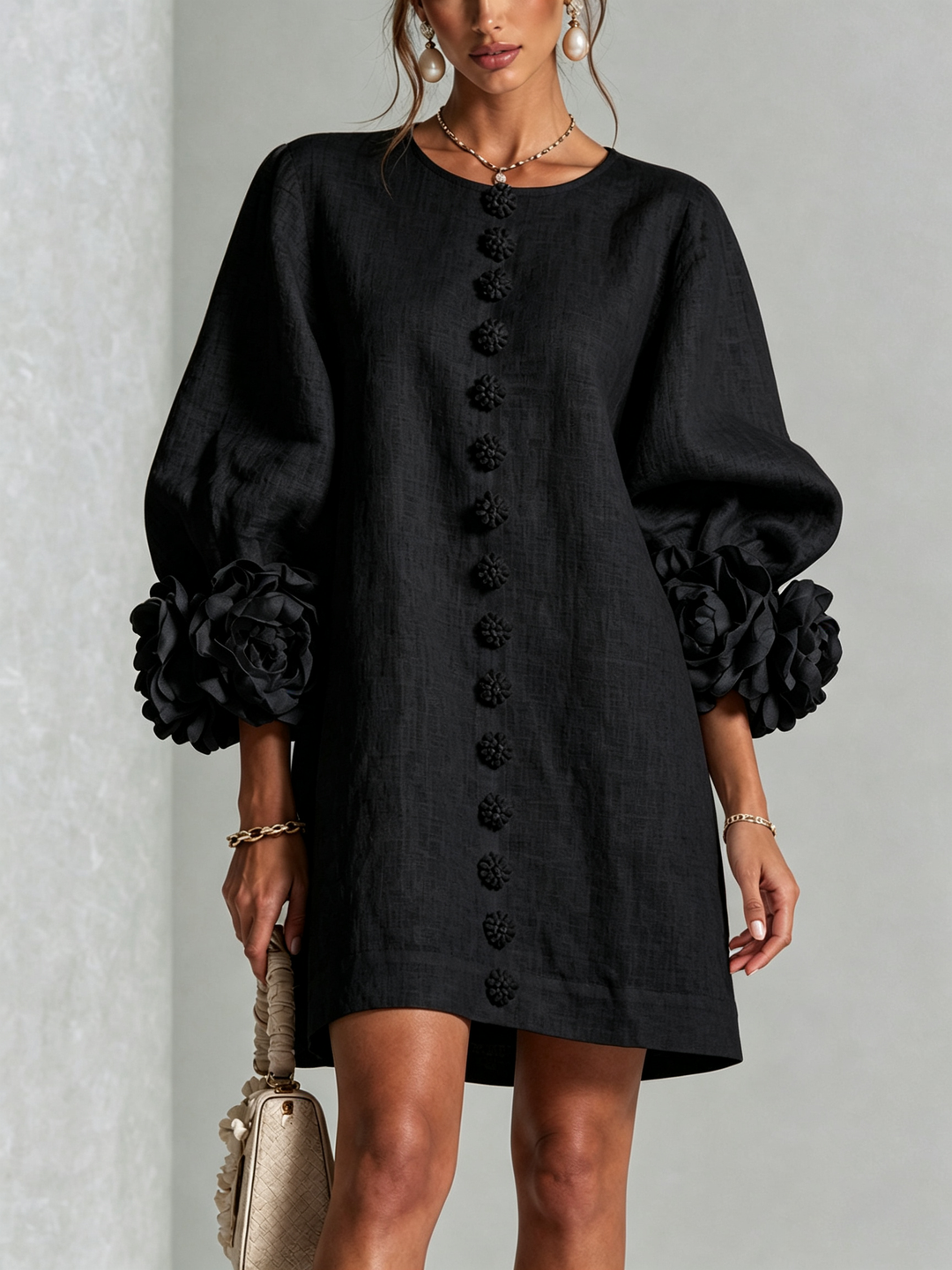 Isabelle™ Floral Button-Down Mini Dress