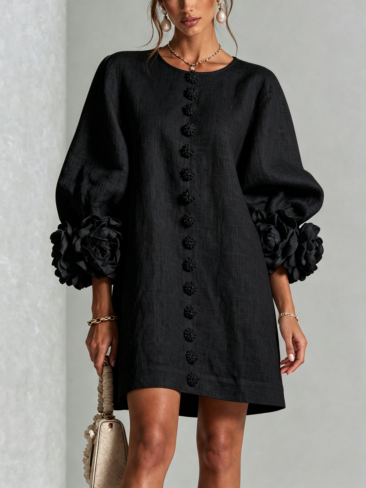 Isabelle™ Floral Button-Down Mini Dress