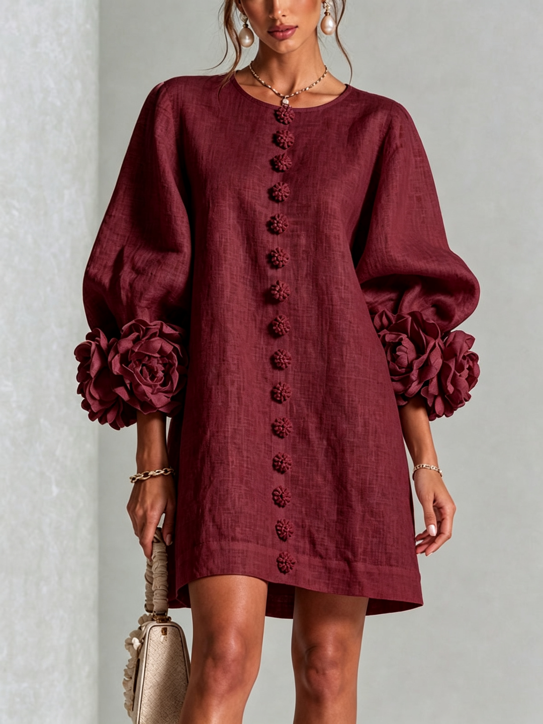 Isabelle™ Floral Button-Down Mini Dress