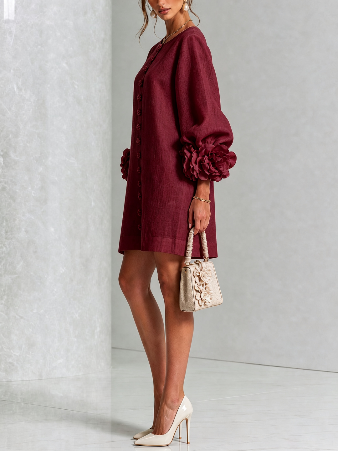 Isabelle™ Floral Button-Down Mini Dress