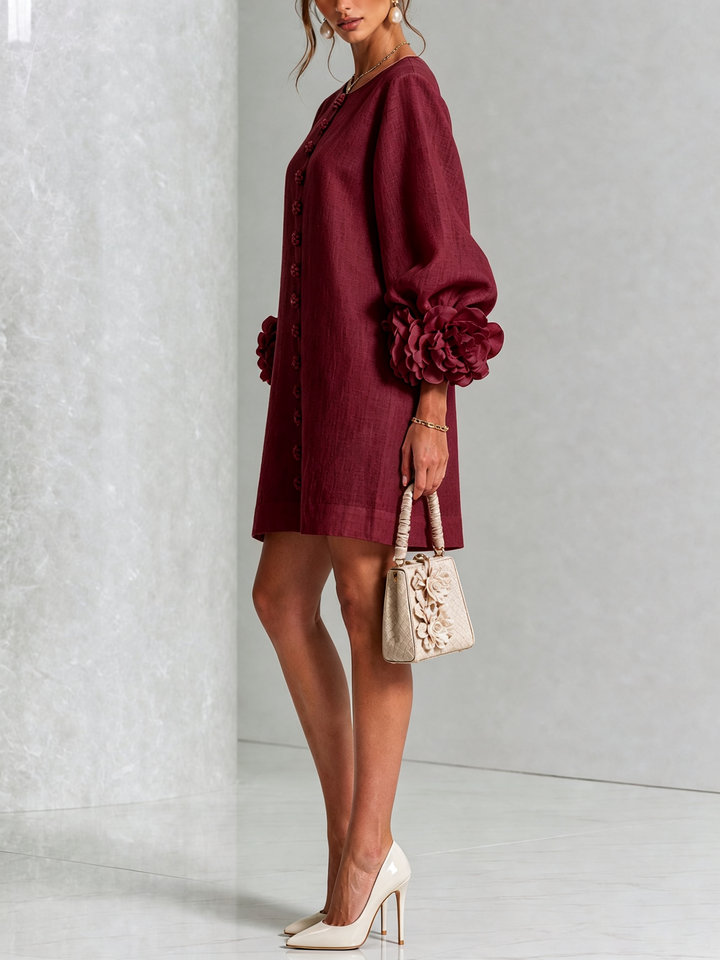 Isabelle™ Floral Button-Down Mini Dress