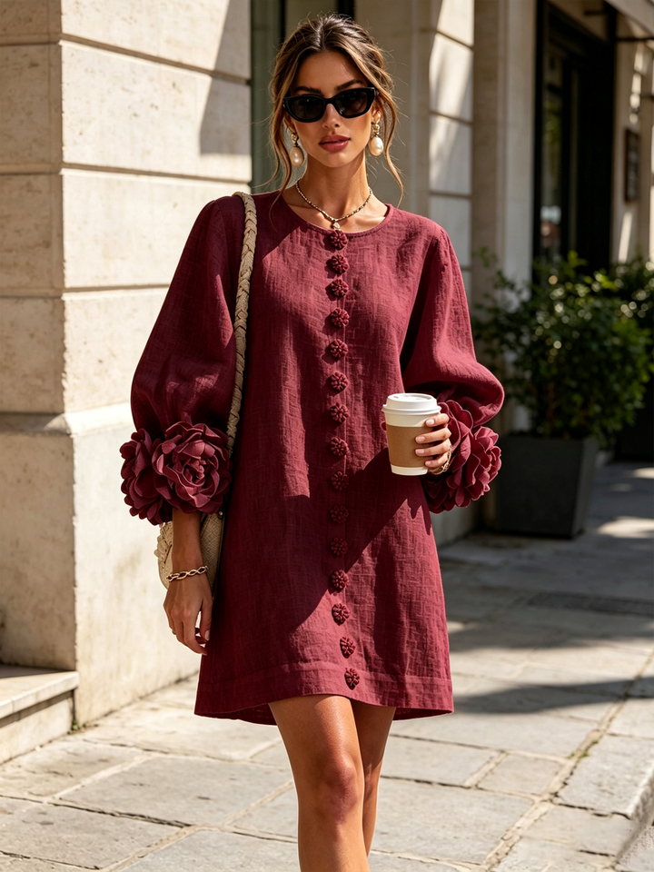 Isabelle™ Floral Button-Down Mini Dress