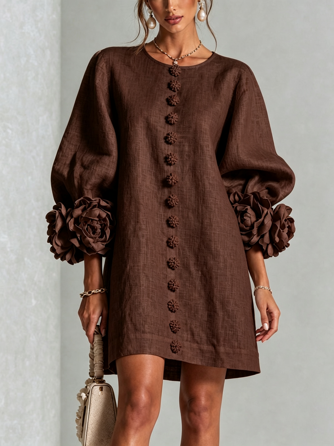 Isabelle™ Floral Button-Down Mini Dress