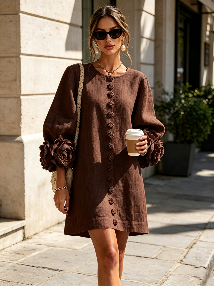 Isabelle™ Floral Button-Down Mini Dress