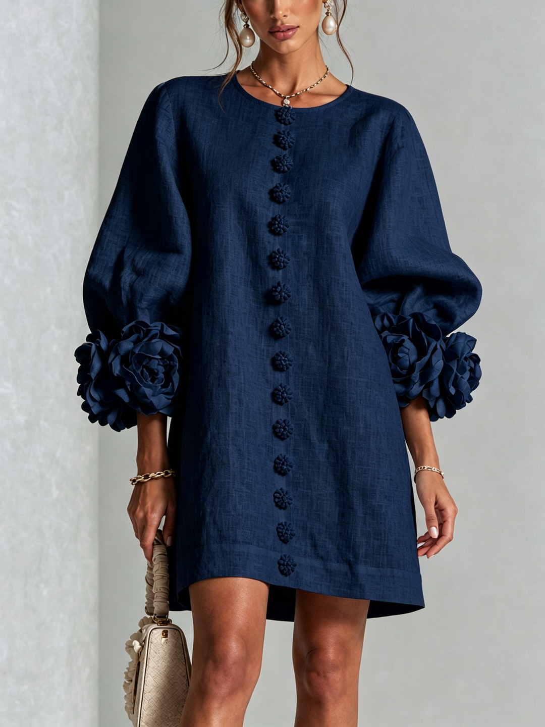 Isabelle™ Floral Button-Down Mini Dress