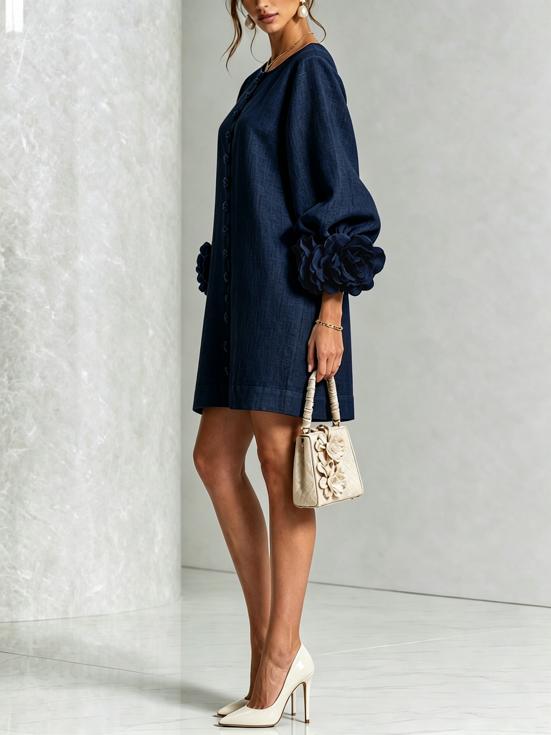 Isabelle™ Floral Button-Down Mini Dress