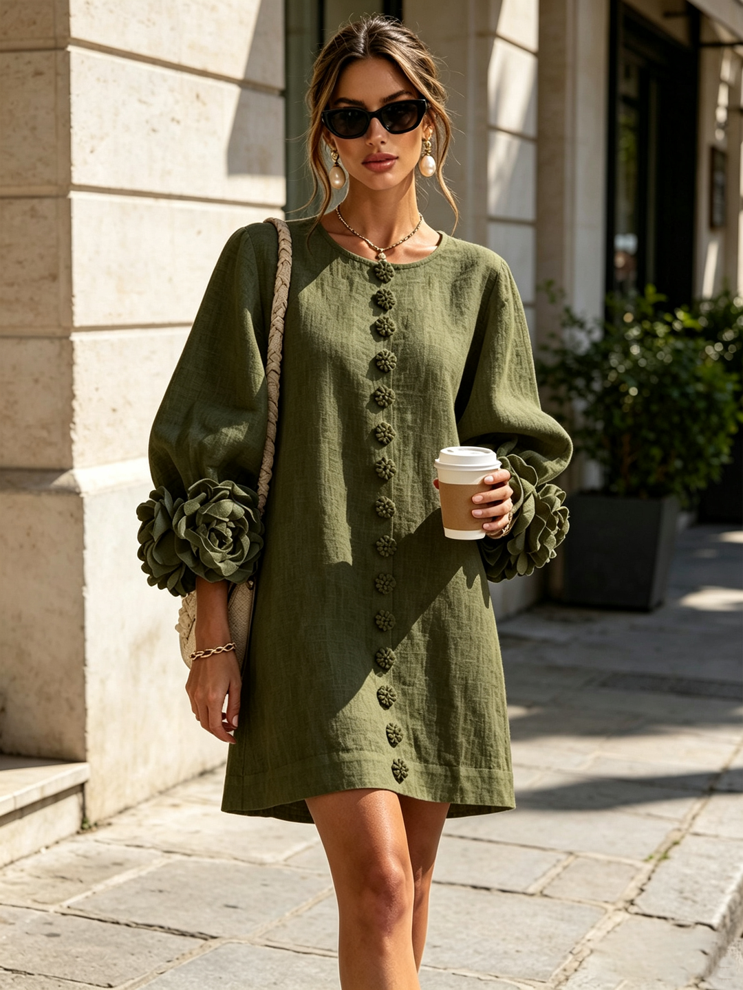 Isabelle™ Floral Button-Down Mini Dress