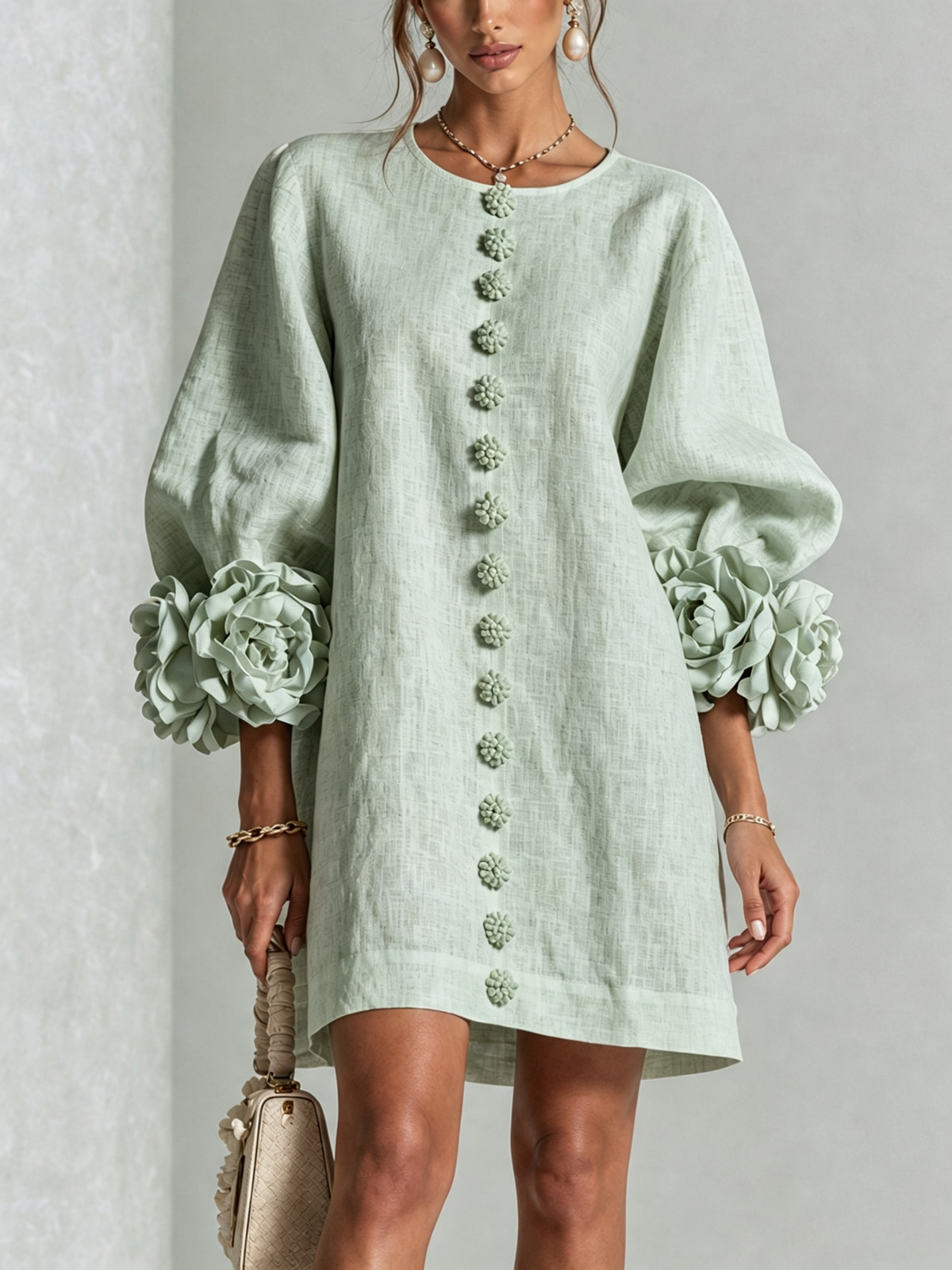 Isabelle™ Floral Button-Down Mini Dress