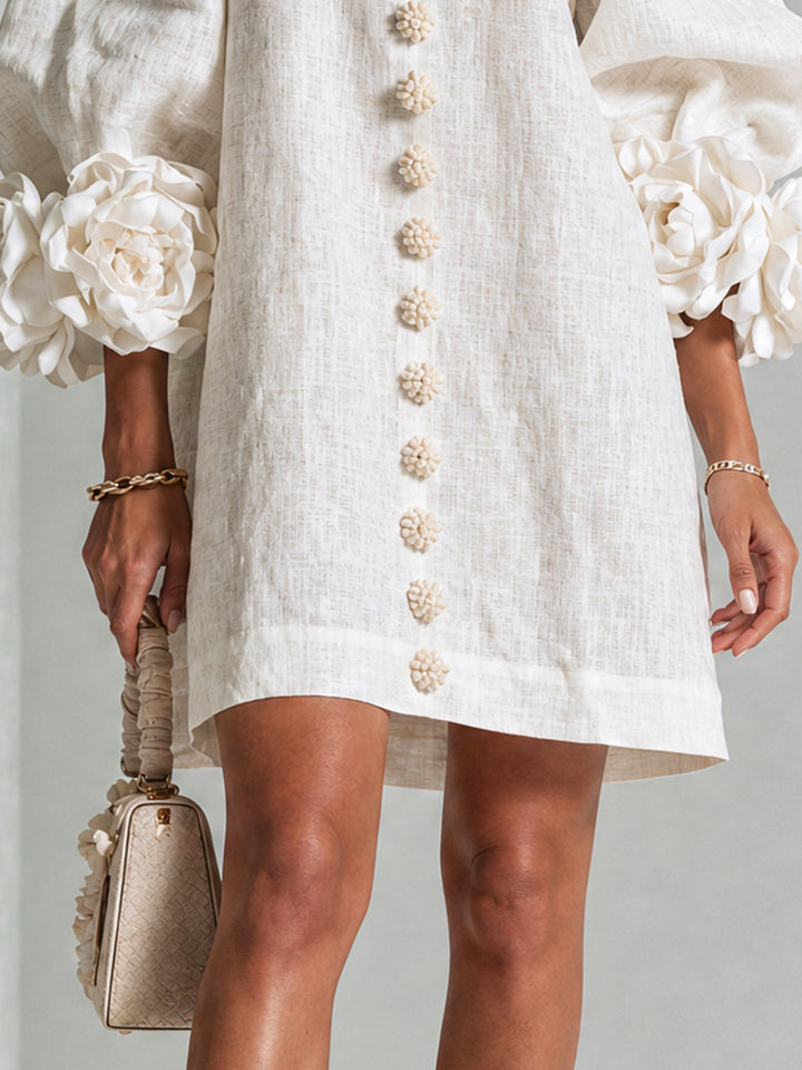 Isabelle™ Floral Button-Down Mini Dress