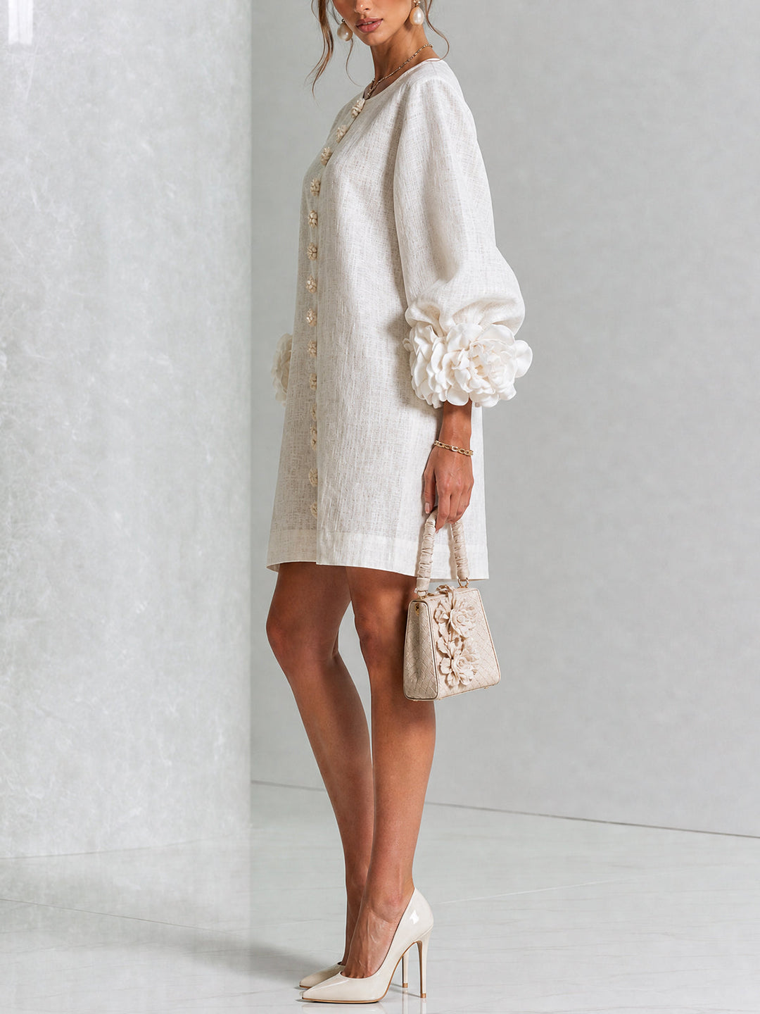 Isabelle™ Floral Button-Down Mini Dress
