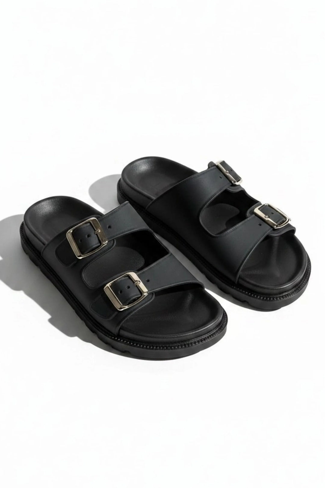 Comfort Everyday Off-Duty Buckle Sliders Mocha