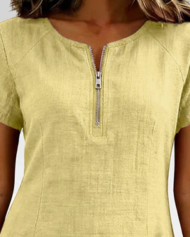 Mira™ | Cotton Zip Pocket Dress