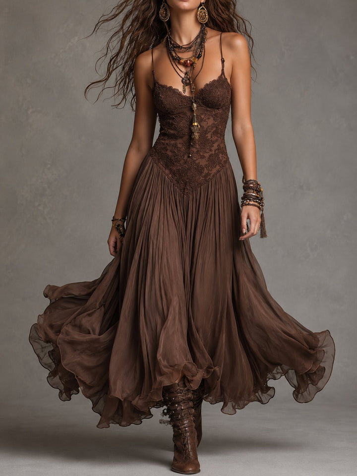 Ines™ Lace-Panel Maxi Dress