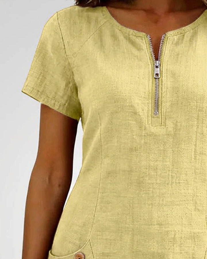 Mira™ | Cotton Zip Pocket Dress