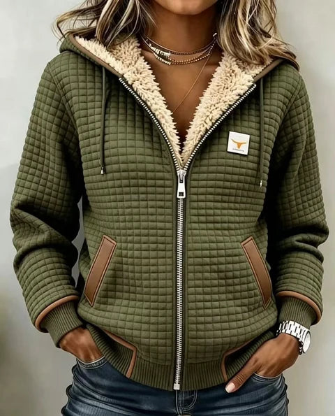 Penelope™ Hooded Quilted Fleece Jacket