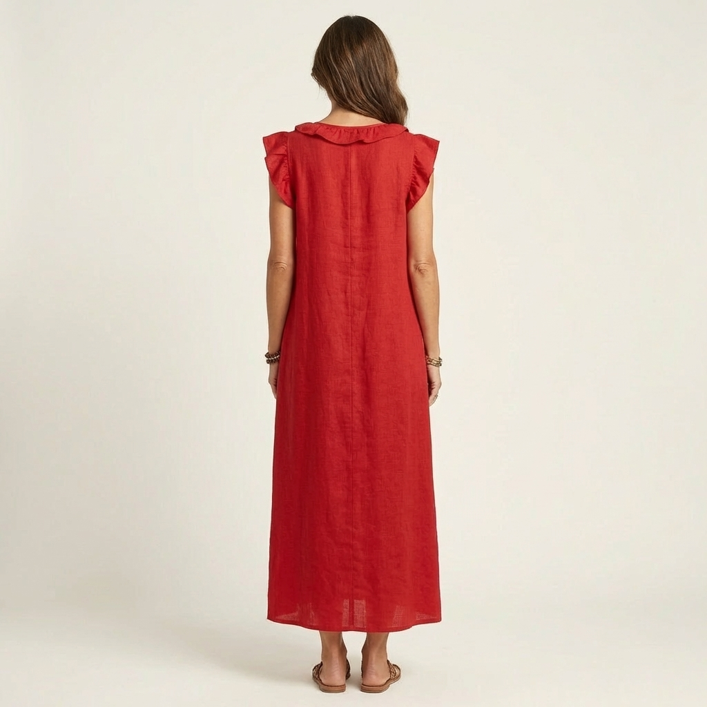 Josette™ Ruffle V-Neck Maxi Dress