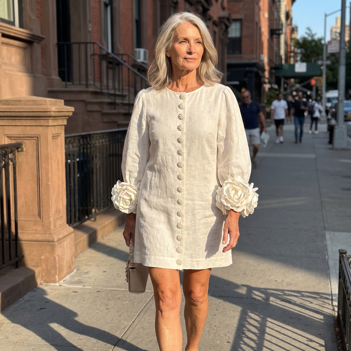 Isabelle Floral Button-Down Mini Dress