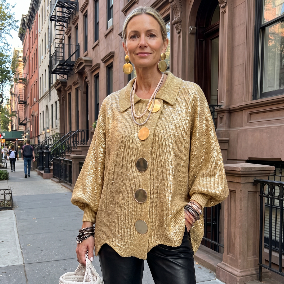 Karina Oversized Collared Cardigan