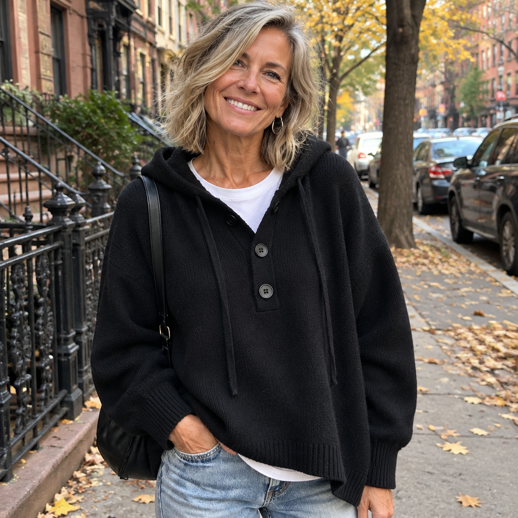 Marlowe™ Hooded Button-Up Sweater