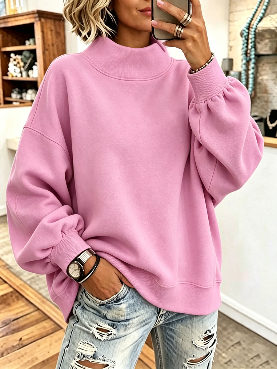 Willa™ High-Neck Oversized Sweatshirt