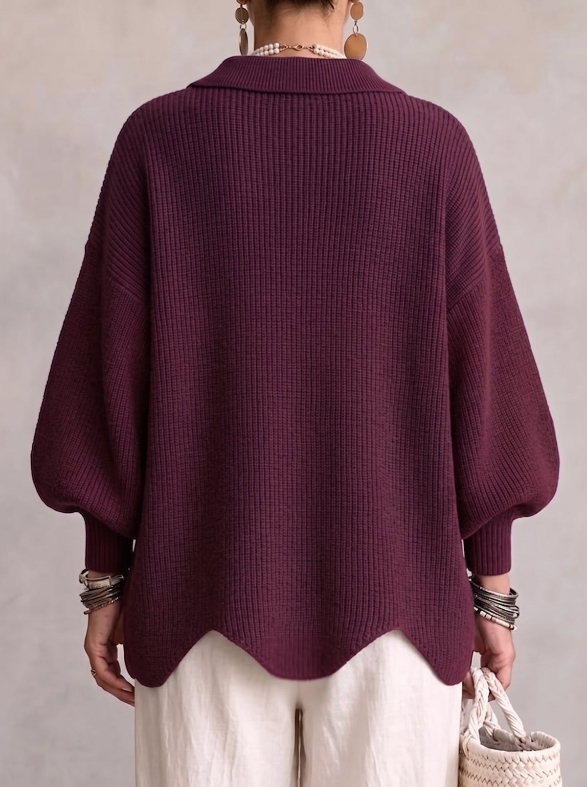 Karina™ Oversized Collared Button Cardigan