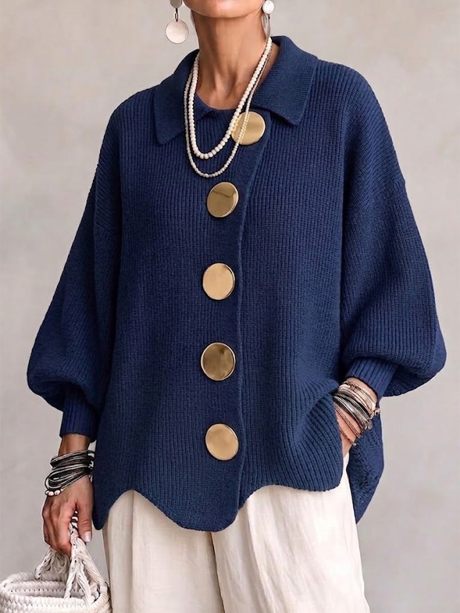 Karina™ Oversized Collared Button Cardigan