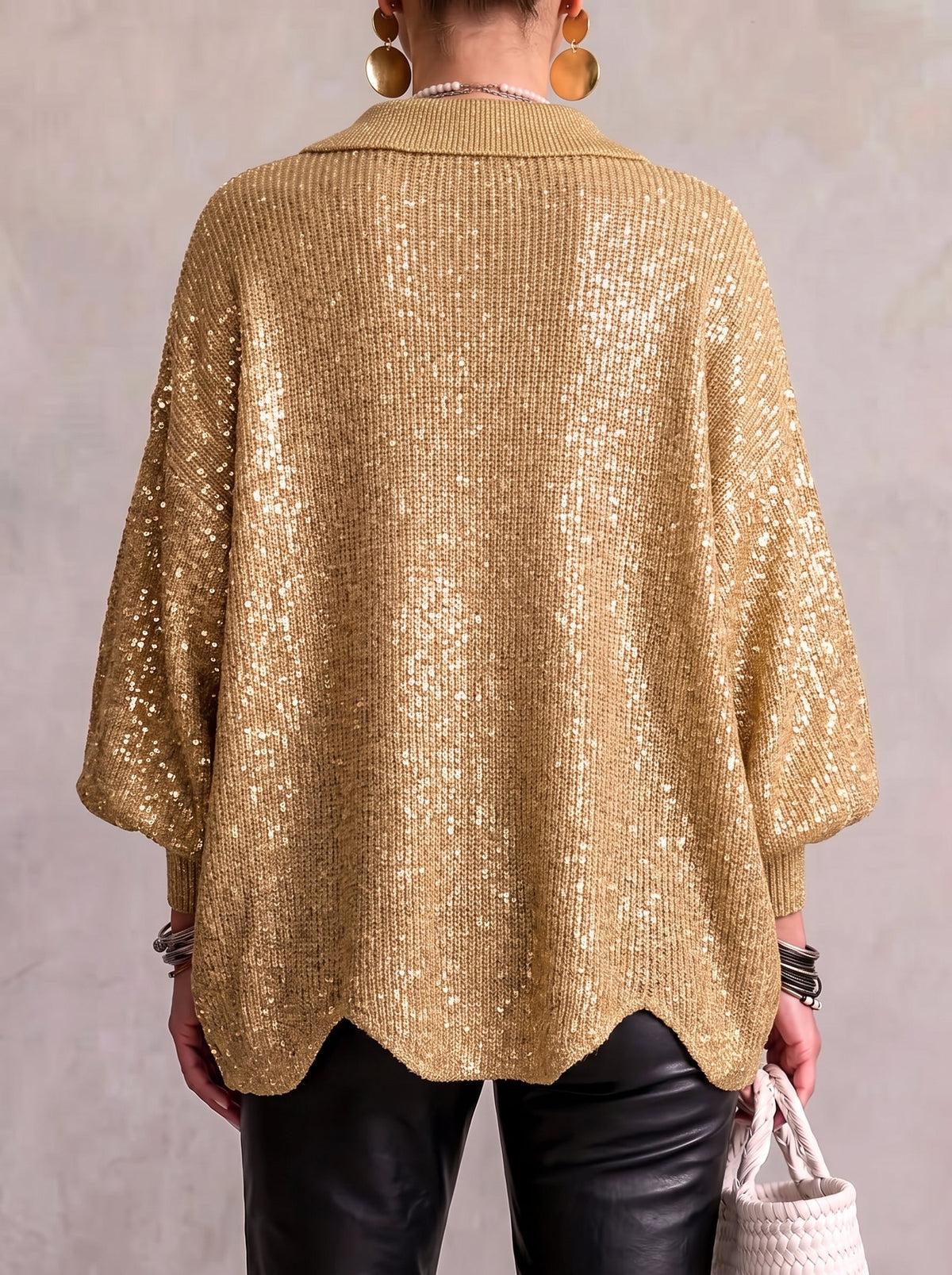 Karina™ Oversized Collared Button Cardigan